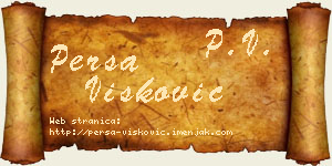 Persa Višković vizit kartica
